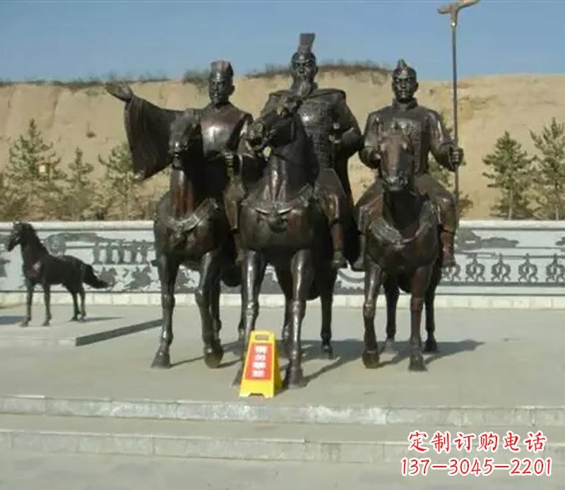 太原中领雕塑:骑马广场铜雕作品