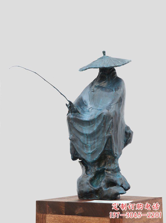 太原中领雕塑:精美古典雕塑——姜太公钓鱼铜像