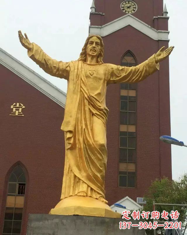 太原教堂铸铜耶稣雕塑