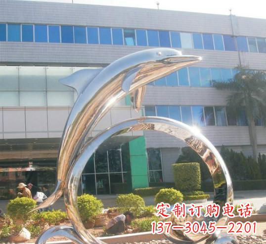 太原精致的不锈钢海豚雕塑