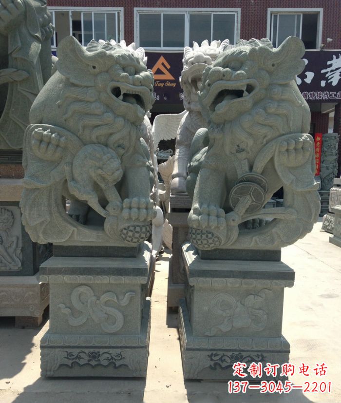 太原南方风石雕狮子,纯手工为你独一无二