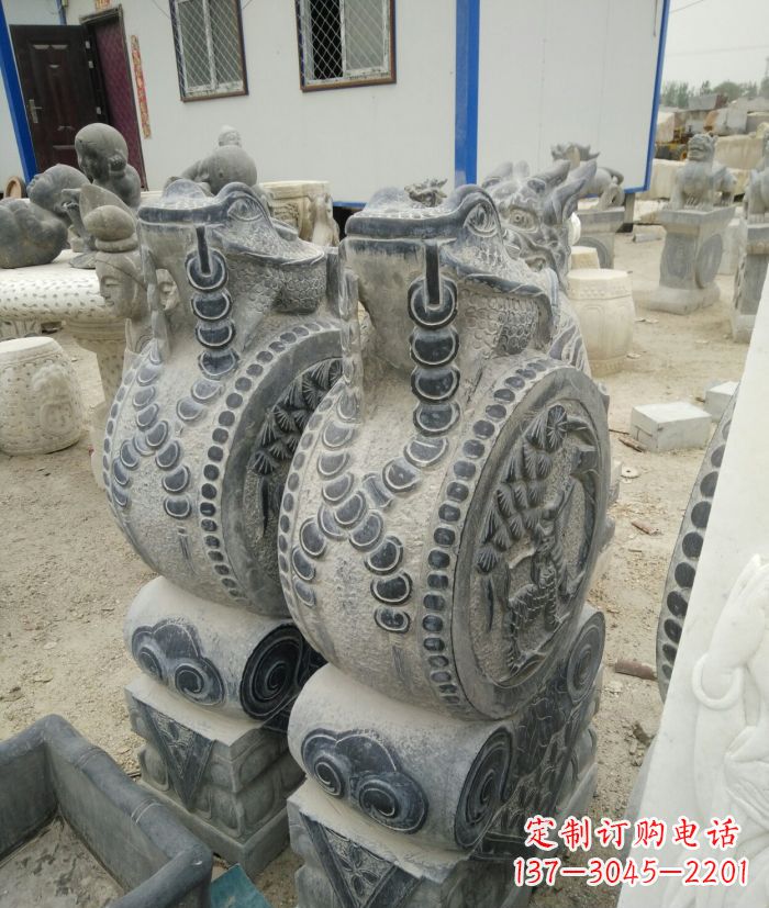 太原古韵深远,金蟾抱鼓石仿古门墩雕塑