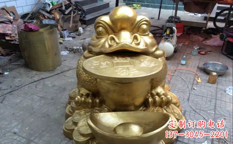 太原铜质金蟾招财动物雕塑