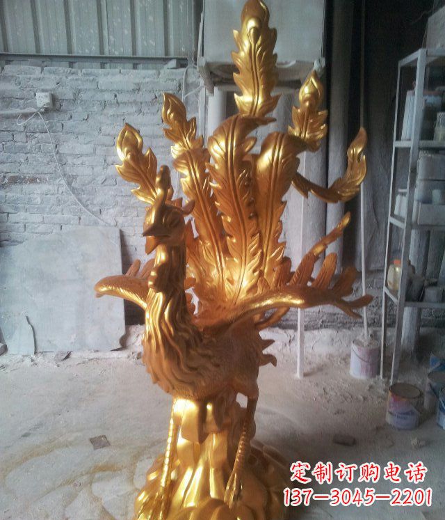 太原金凤凰玻璃钢仿铜动物雕塑─让美丽无限盛开