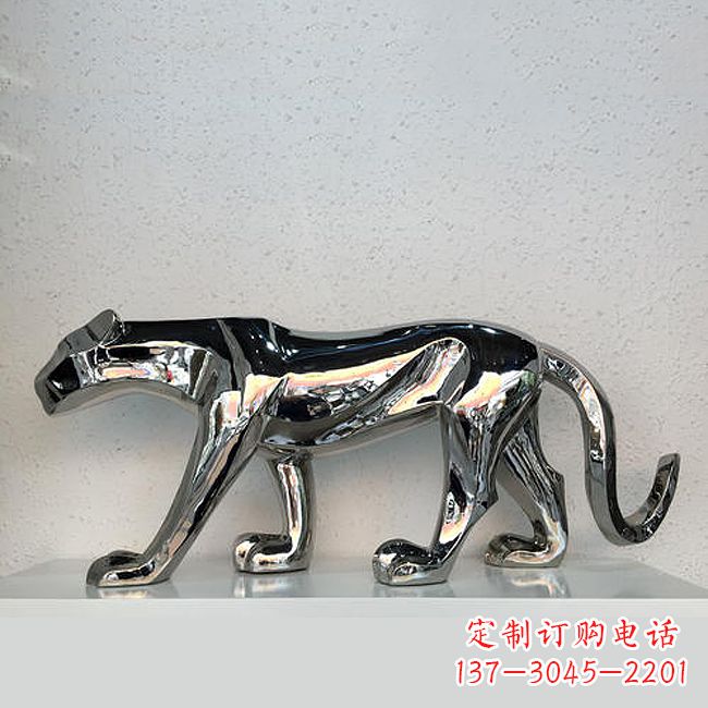 太原杰出的不锈钢金钱豹雕塑