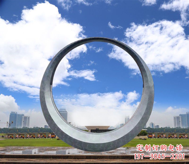 太原景观美化,中领雕塑不锈钢圆环雕塑