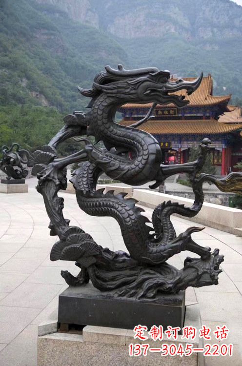 太原精美纯铜青龙雕塑,增添景区广场气派