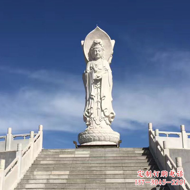 太原专业定制三面观音石雕景观雕塑