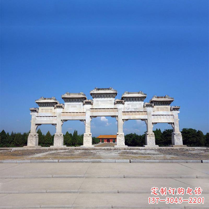 太原山西景区牌楼石雕,让您的景区更加绚丽多彩