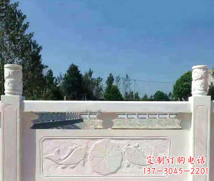 太原精美汉白玉石浮雕栏板