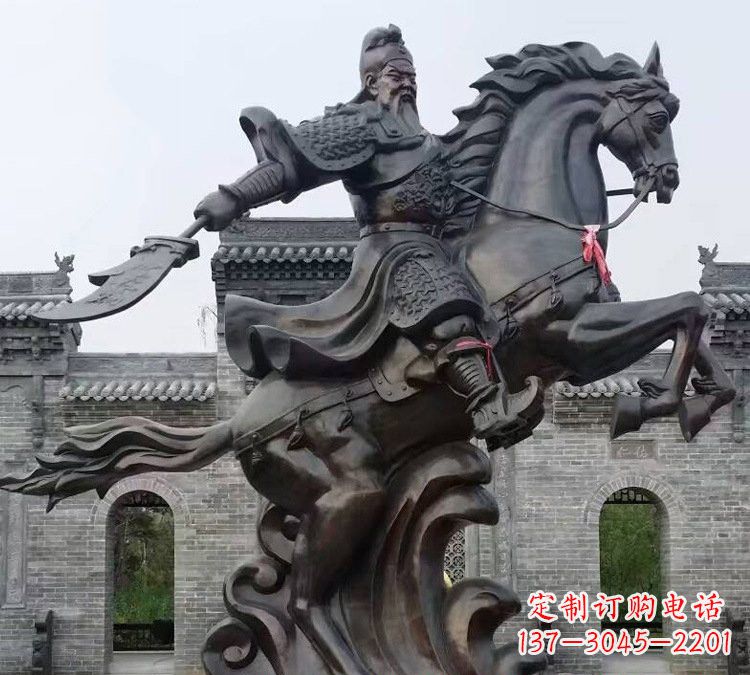 太原高贵雄浑的大型铜铸关公雕塑