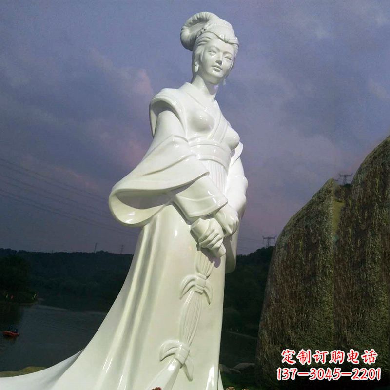 太原传承美丽传说——西施汉白玉石雕像