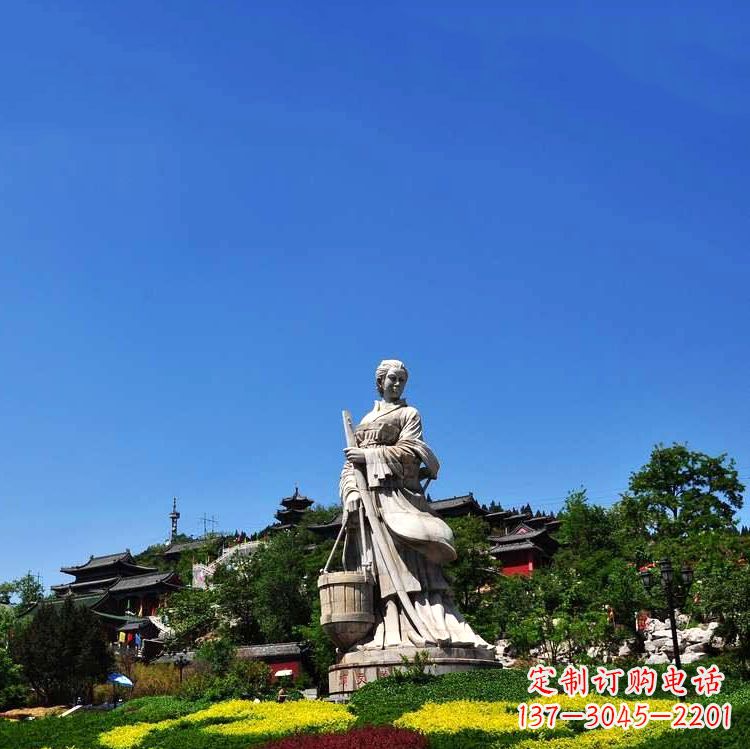 太原美女雕塑,用精美石料表现传统美