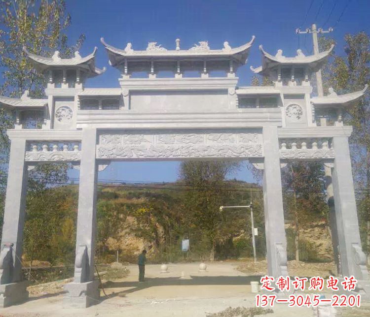 太原中领雕塑:精雕制作仿古石牌坊石雕