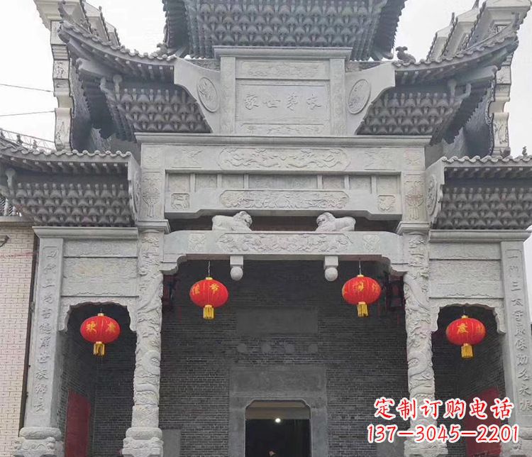 太原中领雕塑:专业定制牌坊石雕