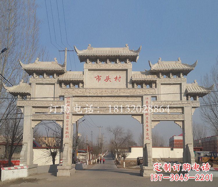 太原景区三门七楼石雕牌坊——精美绝伦的牌坊雕塑