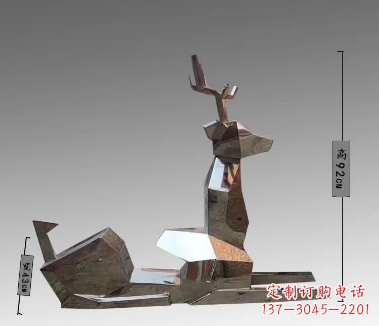 太原中领雕塑为您带来一款全新的不锈钢梅花鹿雕…