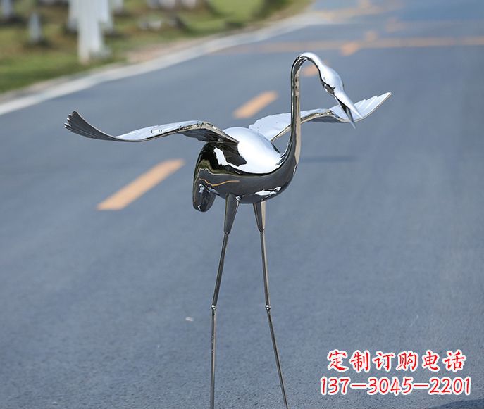 太原中领雕塑:酒店装饰精美仙鹤雕塑