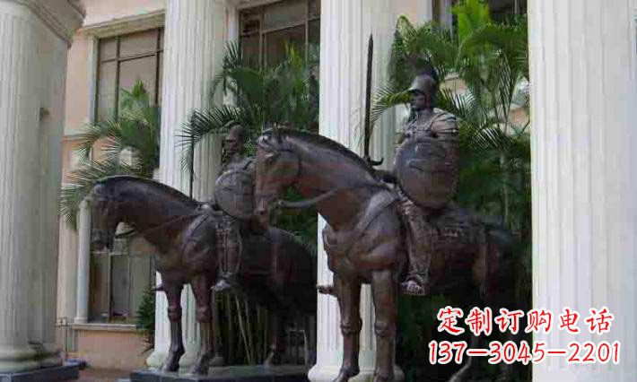 太原骑马铜雕士兵:增添宏伟气派