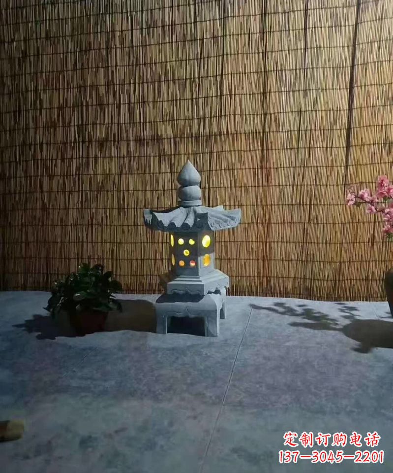 太原专业设计、制作酒店石灯雕塑