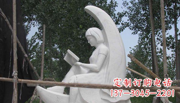 太原中领雕塑高品质小女孩汉白玉石雕