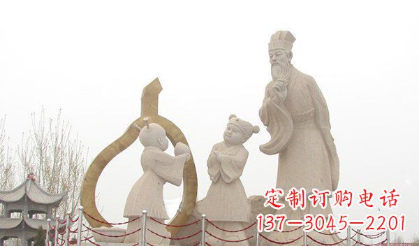 太原全新手工制作的孔融让梨石雕