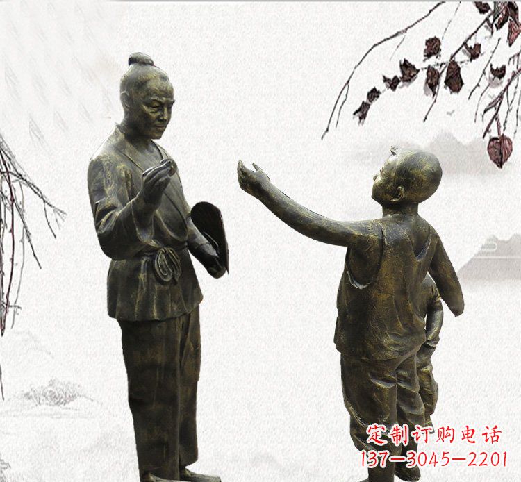 太原孔融让梨铜雕,专业定制高品质