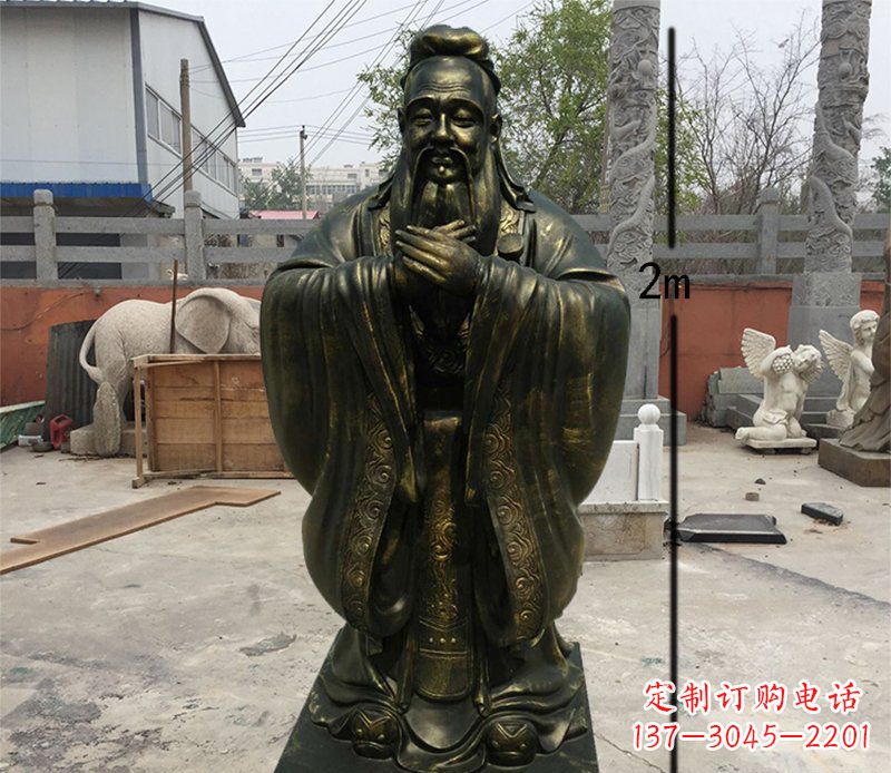 太原孔子古代名人铜雕 (3)