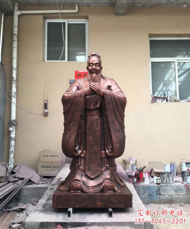 太原传承中华文化精髓,尊崇古代伟大思想家——中领雕塑定制孔子雕塑