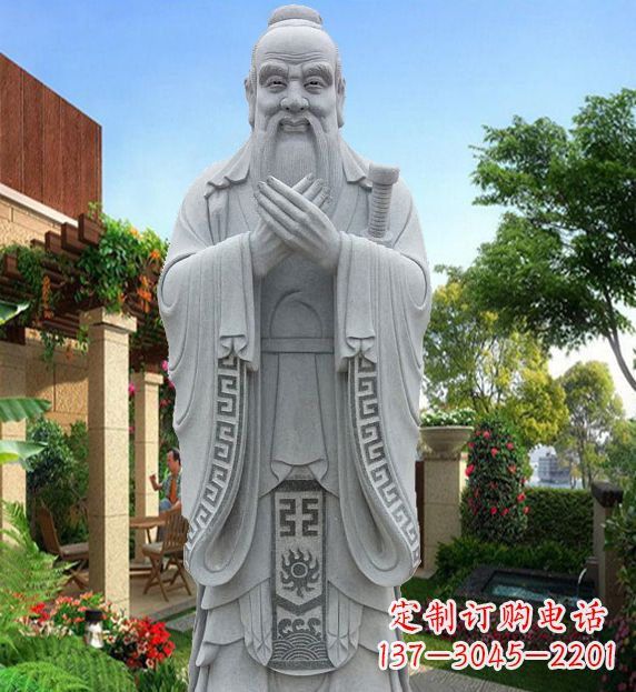 太原备受尊崇的孔子青铜雕塑