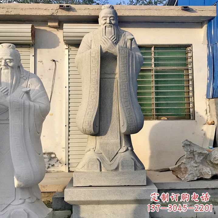 太原用砂岩浮雕铸造大师级精美孔子雕塑