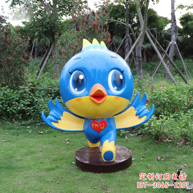 太原蓝色梦幻,玻璃钢鸽子雕塑