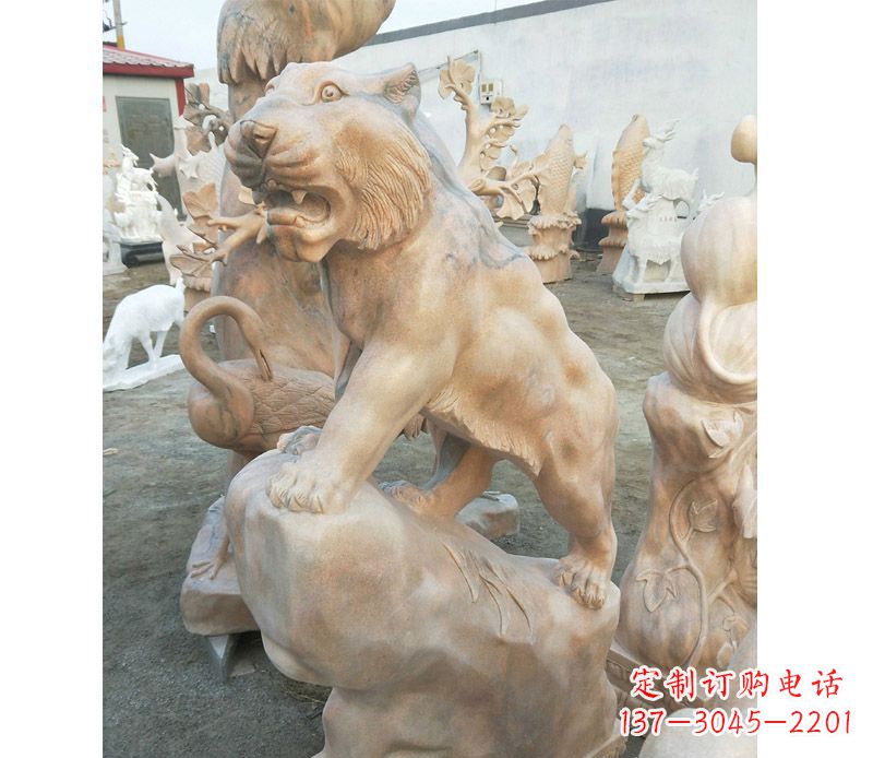 太原高端石雕老虎,让你的公园里更加精彩