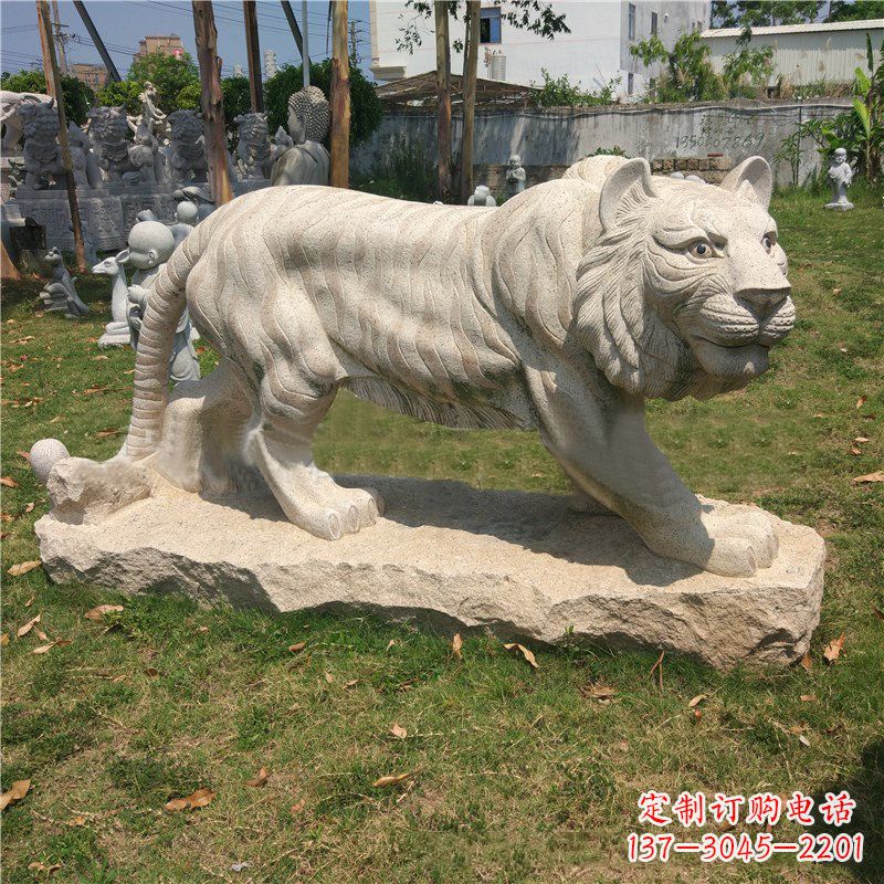 太原中领雕塑推出老虎石雕艺术品,这是一种以花…
