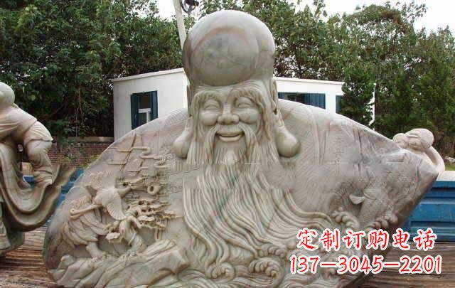 太原大型寿星胸像石雕,体现特定文化精神