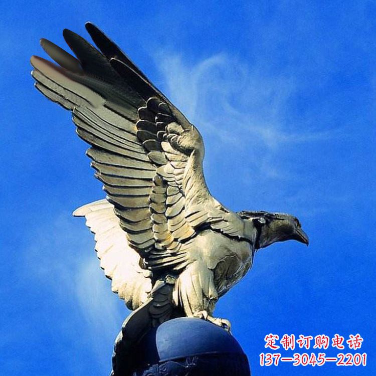太原唯美老鹰玻璃钢仿铜雕塑玻璃钢雕塑以其简约…
