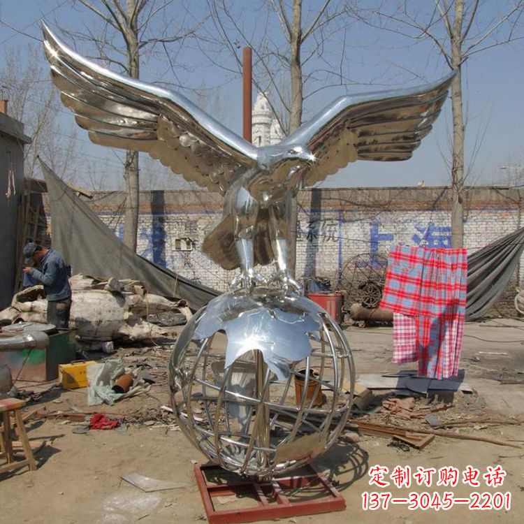 太原复古经典不锈钢地球雕塑