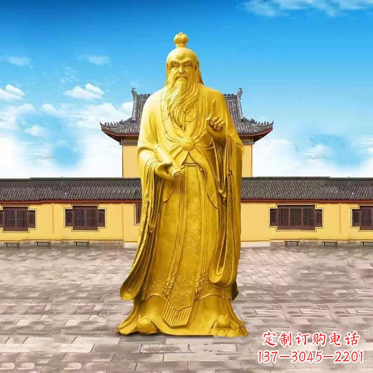太原中领雕塑老子骑牛石雕