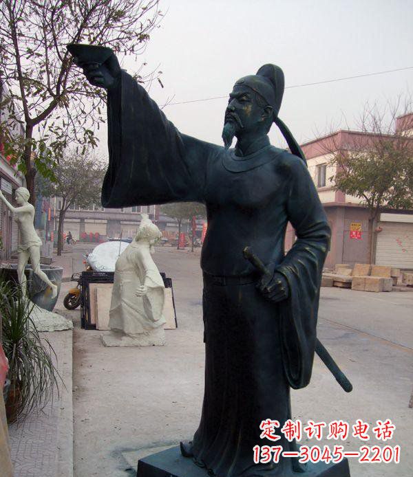 太原李白诗仙铜雕,精美制作,永久传承