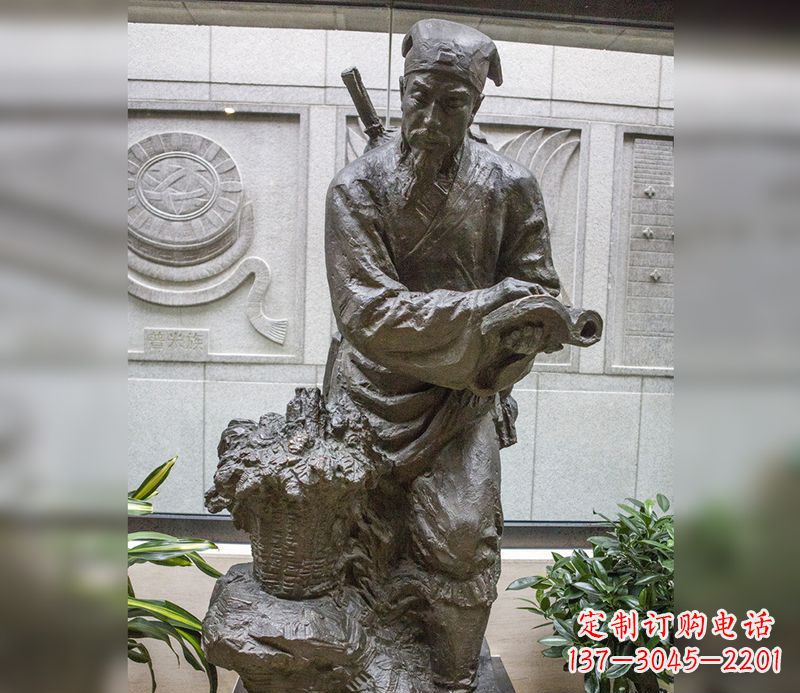 太原中领雕塑自主研发了高雅李时珍铜雕,它以历…