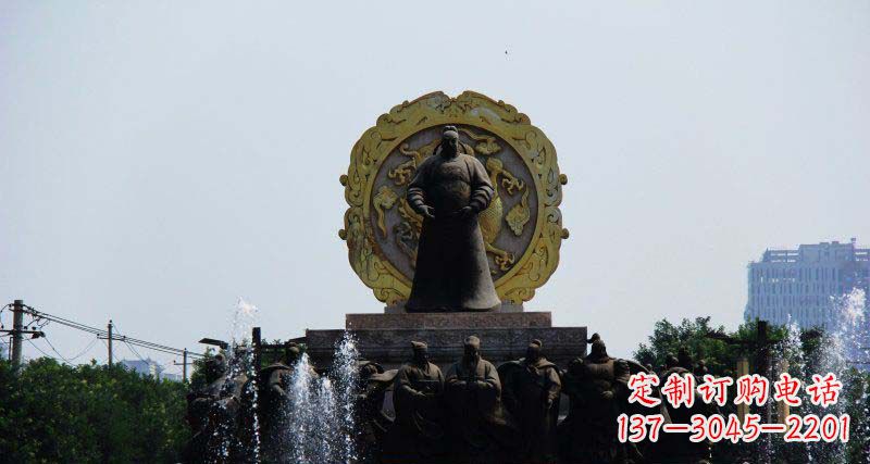 太原李世民古代名人铜雕