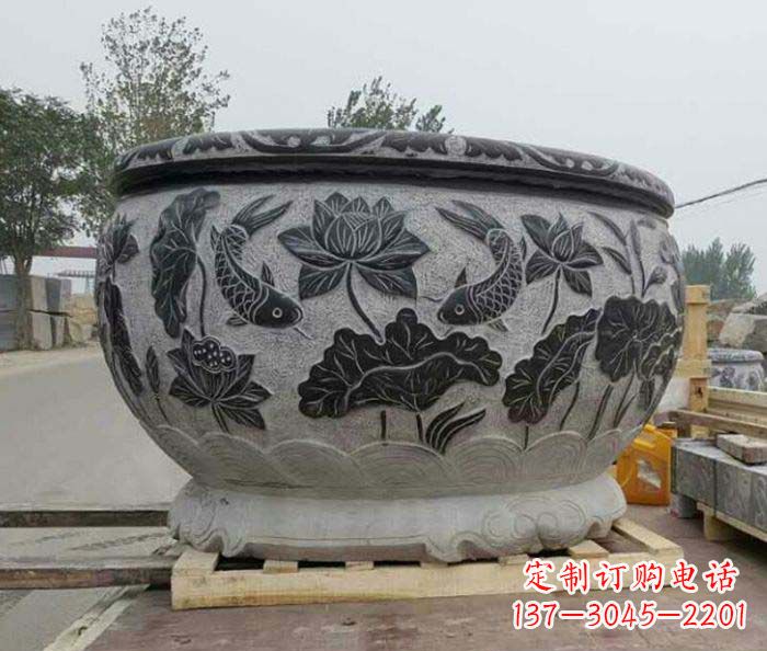 太原中领雕塑出品,精致仿古圆水缸雕塑