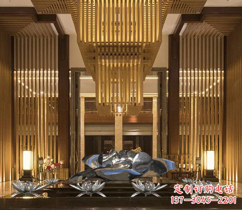 太原专业定制莲花不锈钢雕塑
