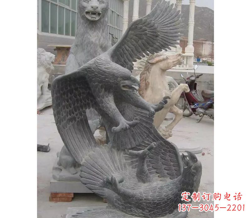 太原中领雕塑推出的石雕老鹰是一款充满生机与力…