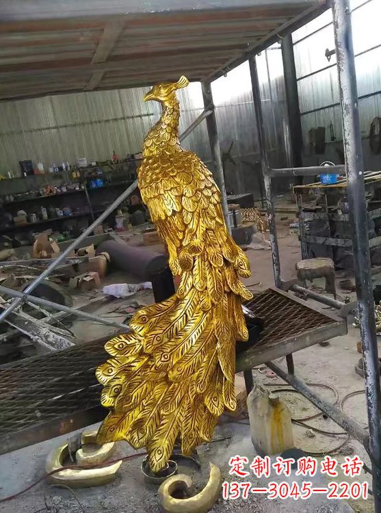 太原精工制作的鎏金凤凰雕塑