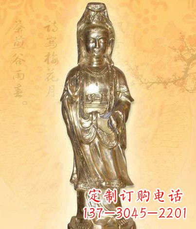 太原鎏金观世音菩萨雕塑,让你神马都不愁