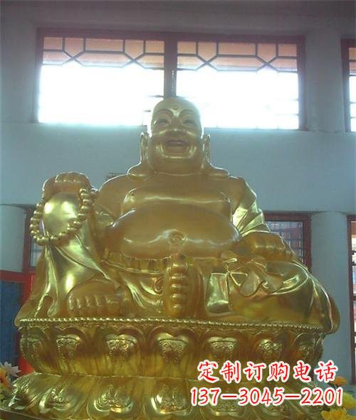 太原传统工艺制作鎏金弥勒佛像