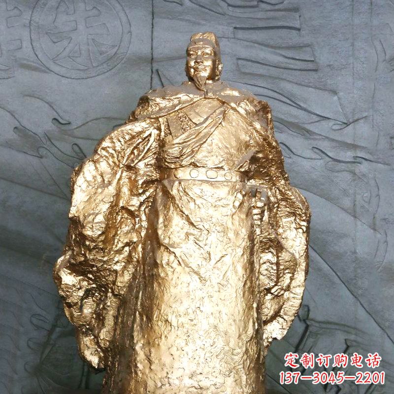 太原鎏金明太祖雕像,精美历史纪念品