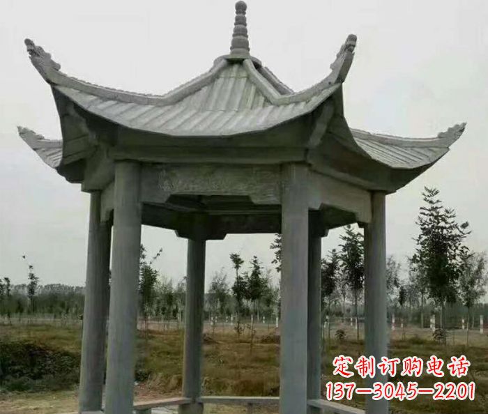 太原精美六角石凉亭雕塑