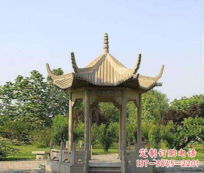 太原六角凉亭雕塑:精致而经典